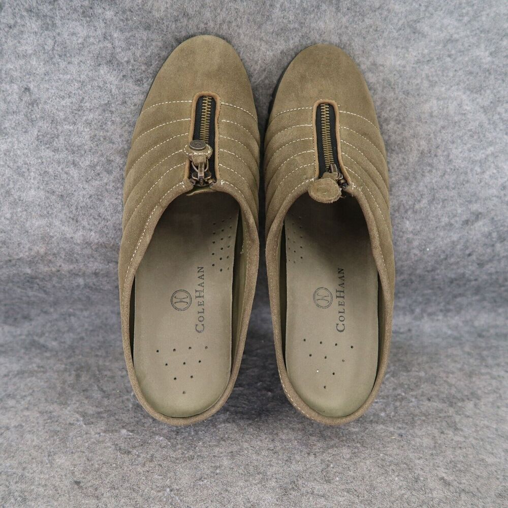 Cole Haan Shoes Women 8 Mule Slip On Comfort Leather Zip Waterproof Fashion Clog - Picture 6 of 15
